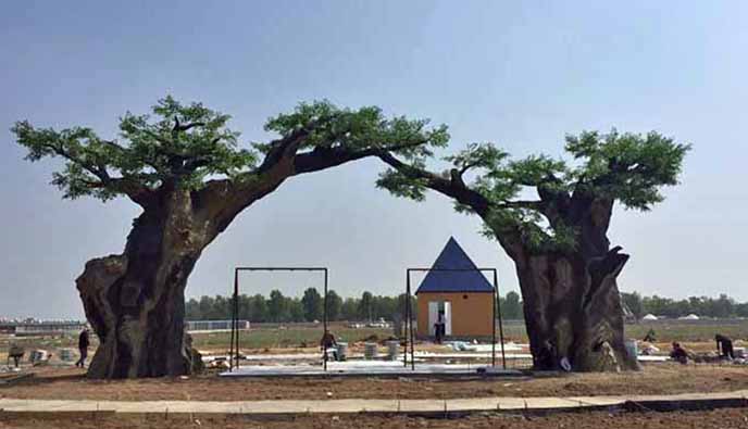 生態園大門融入生態園景觀讓城市回歸自然