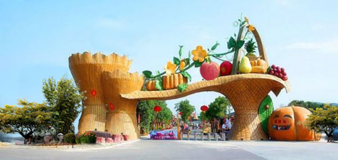 生態(tài)園大門(mén)制作設(shè)計(jì)要素-北京淡水河谷生態(tài)園大門(mén)