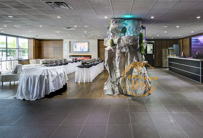 上海東方明珠塑石假山包柱子－北京淡水河谷塑石假山廠家