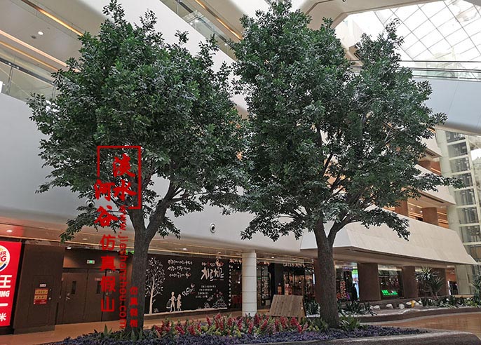 大堂仿真樹能做得和真樹一樣嗎，淡水河谷真實(shí)案列