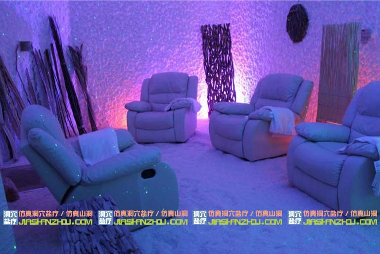 山洞鹽療館整體制作，建造于別墅樓頂的私家高端鹽療屋