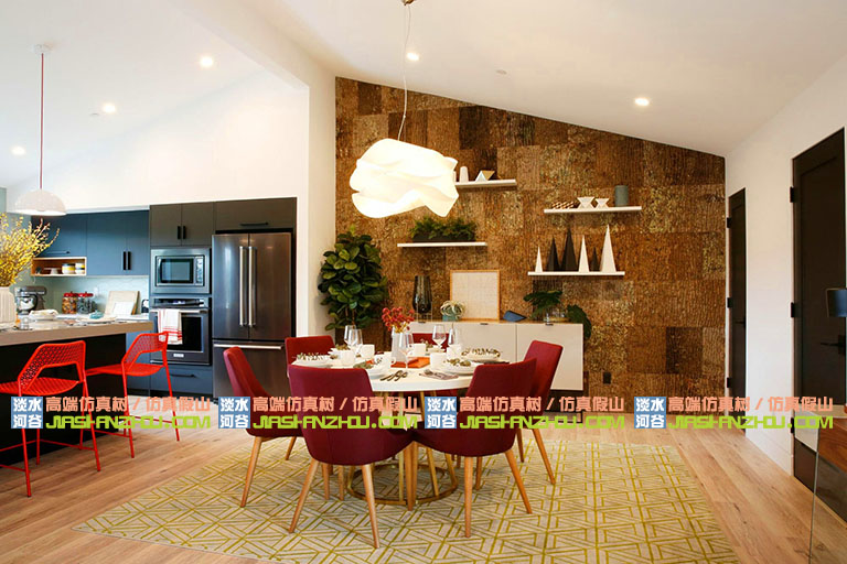 中國的仿真樹皮生產廠家已經出口到國外了有多個工程案例