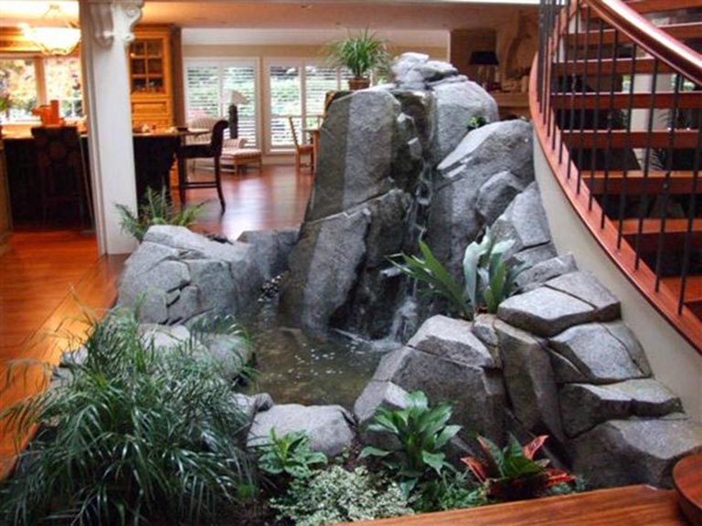 8個案例展示室內(nèi)假山景觀圖片大全