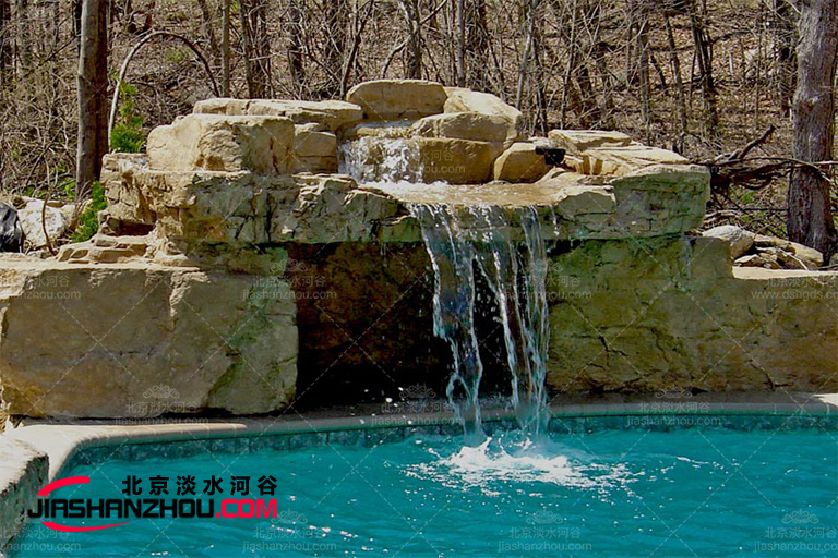 九華山龍泉會館玻璃鋼假山預制、仿真假山安裝