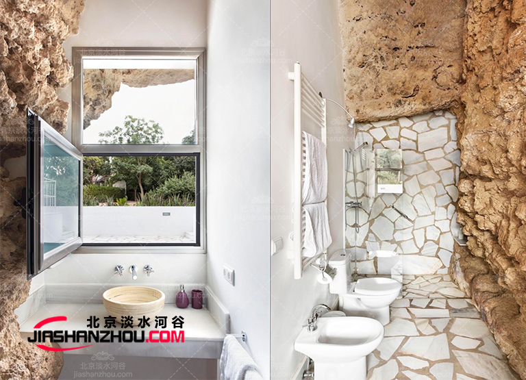 北京仿真巖洞酒店浴室設(shè)計案例資料圖