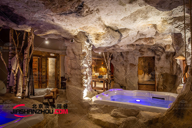 美的人造洞穴酒店浴室設(shè)計制作奢華大氣