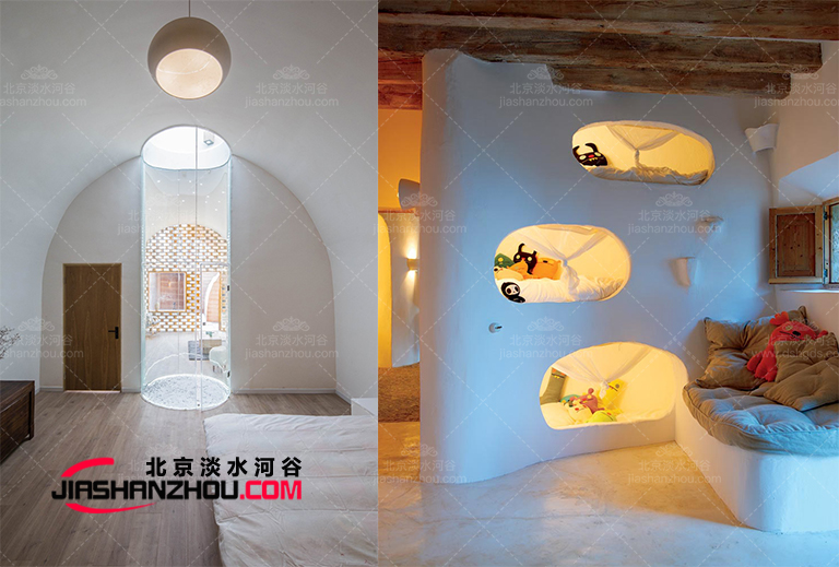 純白室內(nèi)巖洞酒店臥室安裝設(shè)計施工安裝