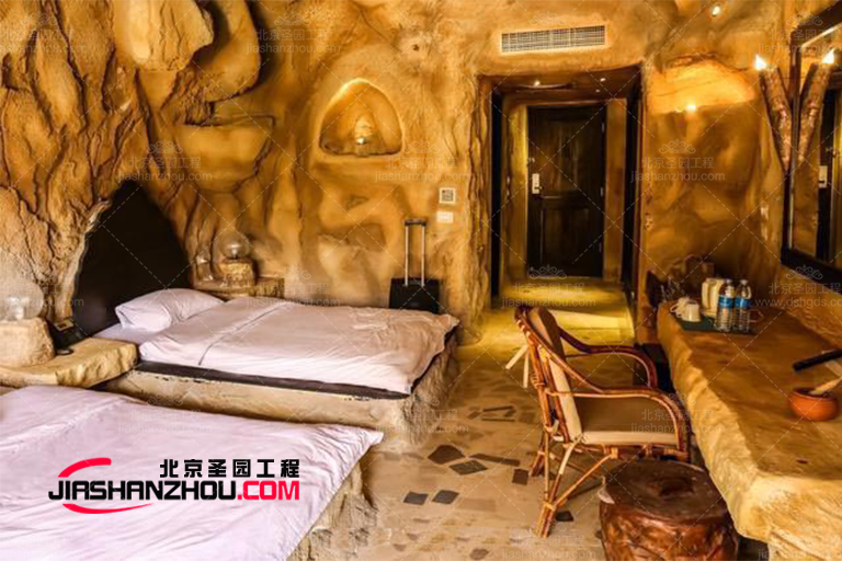 看看北京廠家這些仿真洞穴客棧設計圖簡直大開眼界