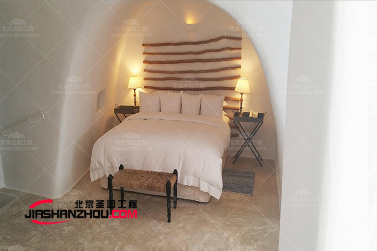 創意人造山洞別墅內景圖很多人排隊預約想入住