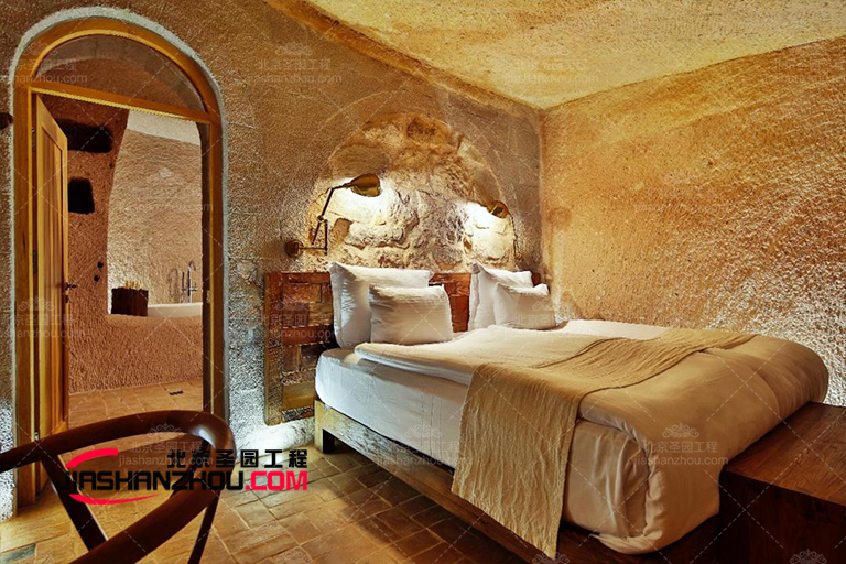 仿米卡加卡瑪的中國式仿真窯洞民宿