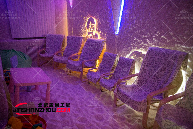 洞穴主題鹽療別墅制作效果整體散發著年輕放松的氣息