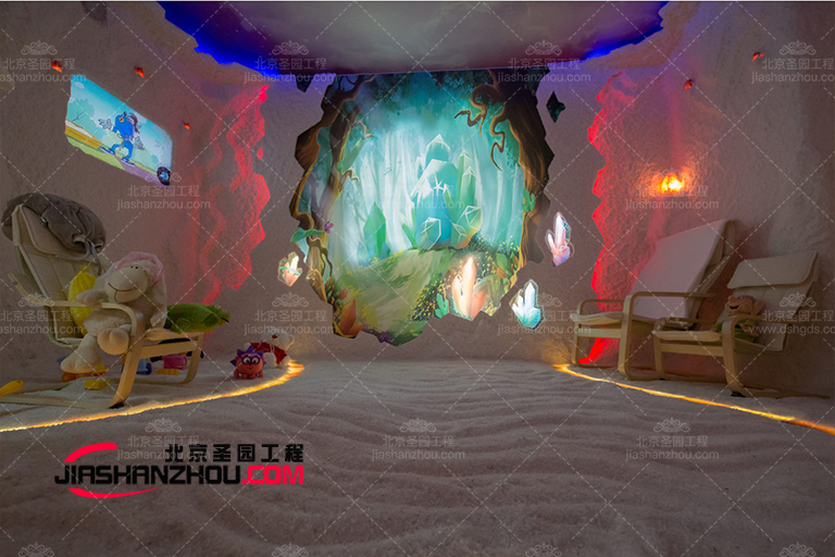 時髦的洞穴主題鹽療房間的設(shè)計布局理念
