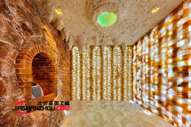 北京廠家的洞穴主題汗蒸鹽療房具有經典的吸引力