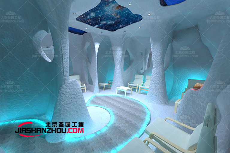 現(xiàn)代喜馬拉雅鹽療房間簡(jiǎn)單柔軟放松是養(yǎng)生好選擇