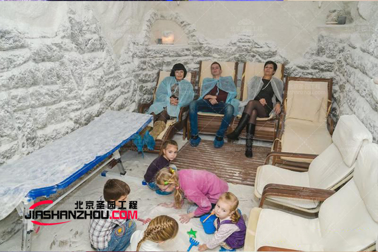 兒童主題仿真鹽洞汗蒸房空間有著永恒的浪漫感覺