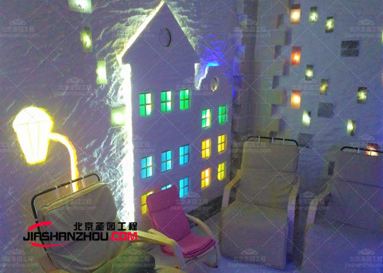 帶圖案的現代仿真鹽洞酒店墻壁設計美翻了