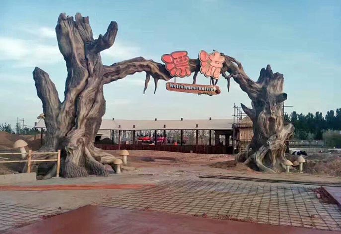 介紹下生態園大門的制造過程希望能幫助你