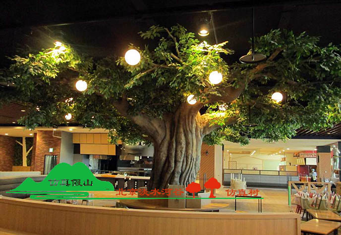 2024年室內別墅仿真樹造景 仿真樹廠家直供