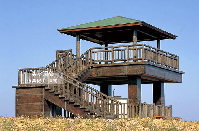 水泥仿木觀光臺.jpg 水泥仿木觀光臺